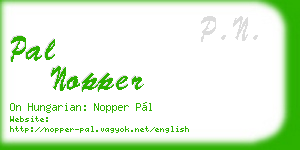 pal nopper business card
